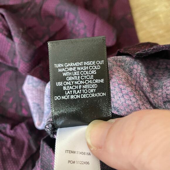 Torrid 2X Purple Floral Wide Leg Jumpsuit Flutter Sleeve Pockets lace pattern - Picture 7 of 10